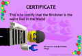 Example of a printable certificate