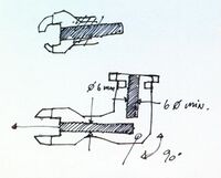 Concept art of the Rock Monster figure's throwing arm