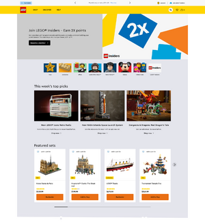 The LEGO Shop US homepage