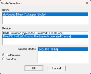 Rock Raiders Mode Selection (Windows 11) with dgVoodoo.png