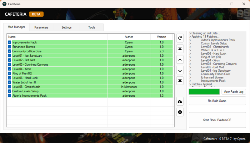 List and order of the mods! Important if you want them all to work properly!