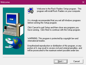 Rock Raiders Setup (Windows 10) - Welcome.png