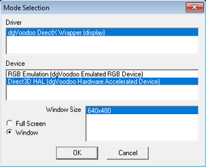Rock Raiders Mode Selection (Compatibility mode) with dgVoodoo.png